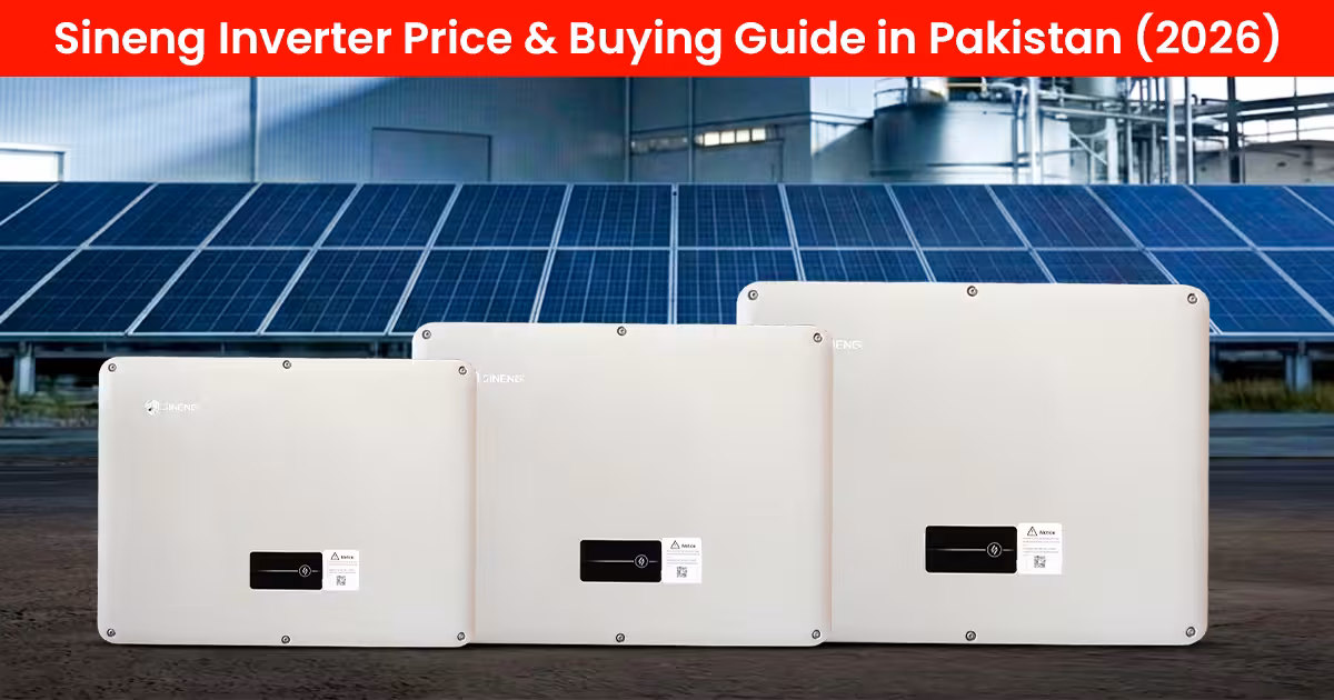 Full Sineng three-phase solar inverter range at Vertex Solar Solution, Lahore